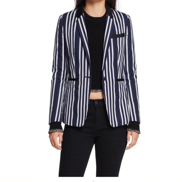 Rag & Bone Blue and white striped blazer jacket 00 - Picture 1 of 10